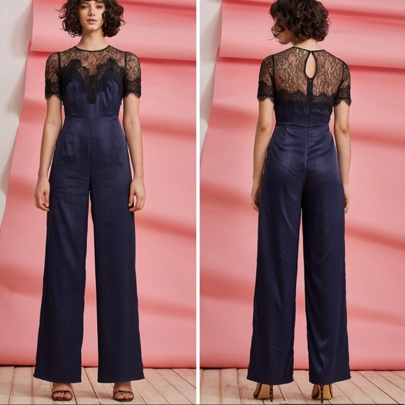 Anthropologie Pants - Anthropologie NIXIE Illusion Navy Jumpsuit S NWT